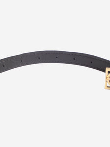 Anine Bing Black croc embossed patent belt