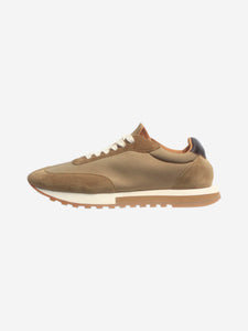 The Row Khaki suede and nylon trainers - size EU 37.5