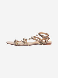 Valentino Pink Rockstud flat sandals - size EU 36.5