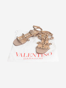 Valentino Pink Rockstud flat sandals - size EU 36.5