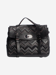 Mulberry Black studded Alexa satchel bag