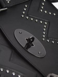 Mulberry Black studded Alexa satchel bag