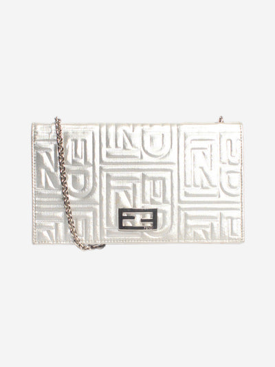 Silver metallic chain wallet Cross-body bags Fendi 