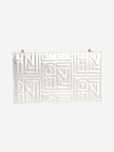 Fendi Silver metallic chain wallet