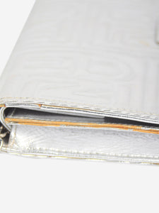 Fendi Silver metallic chain wallet