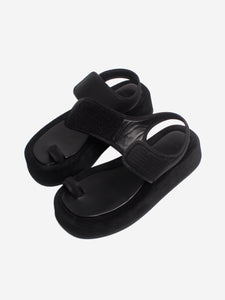 Wardrobe NYC Black neoprene and suede platform sandals - size EU 40