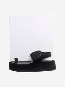 Wardrobe NYC Black neoprene and suede platform sandals - size EU 40