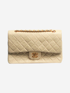 Chanel Cream vintage 1994 medium lambskin Classic Double Flap bag