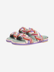 Valentino Teal braided rope sandals - size EU 38