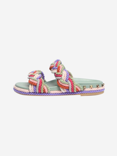 Teal braided rope sandals - size EU 38 Flat Sandals Valentino 