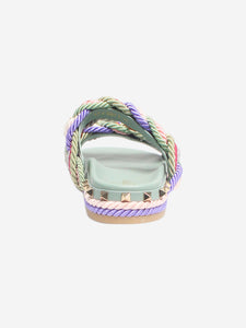Valentino Teal braided rope sandals - size EU 38