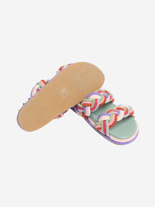 Valentino Teal braided rope sandals - size EU 38