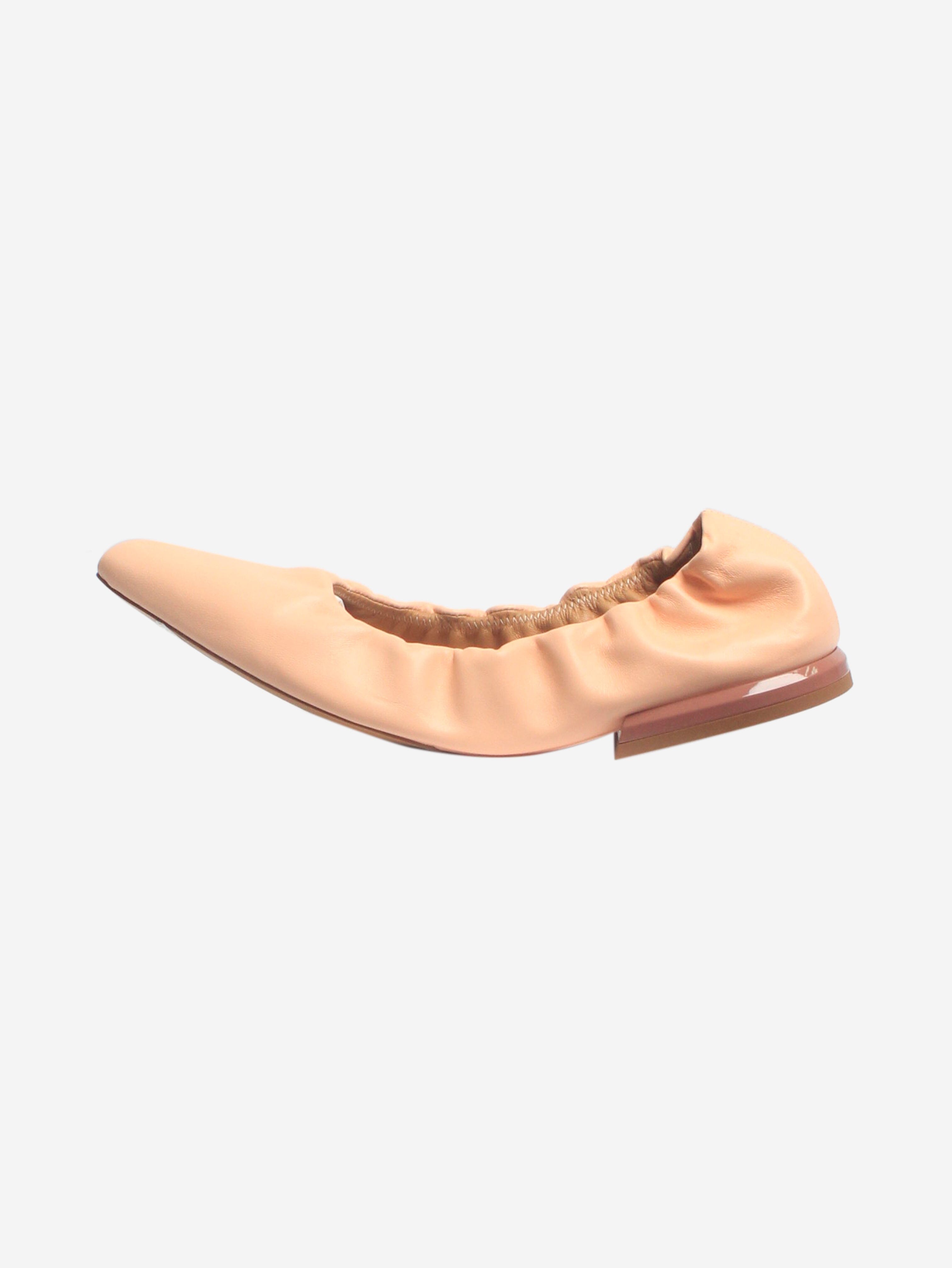 Blush leather ballet flats - size EU 37.5 Flat Shoes Dries Van Noten 