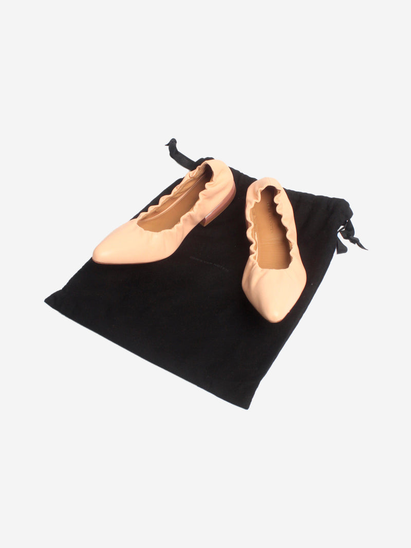 Blush leather ballet flats - size EU 37.5 Flat Shoes Dries Van Noten 
