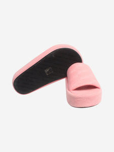 Balenciaga Sweet pink towel BB monogram slides - size EU 37