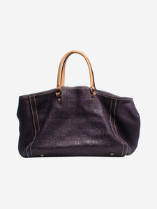 Carolina Herrera Purple leather monogram bag