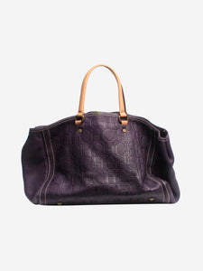 Carolina Herrera Purple leather monogram bag