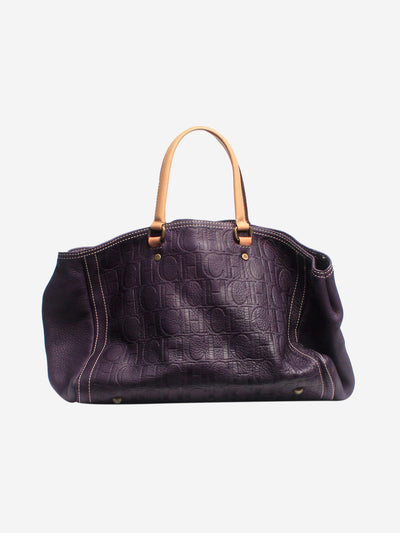 Purple leather monogram bag Top Handle Bags Carolina Herrera 