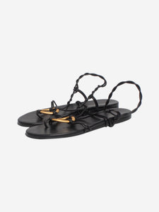 Proenza Schouler Black Embellished leather sandals - size EU 38