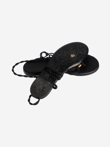Proenza Schouler Black Embellished leather sandals - size EU 38