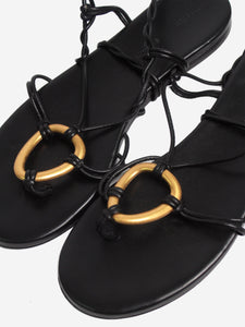 Proenza Schouler Black Embellished leather sandals - size EU 38
