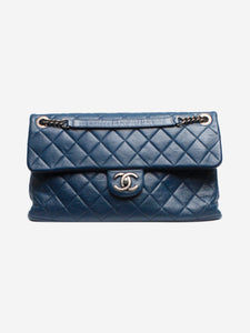 Chanel Blue 2014 large lambskin quilted Classic Single Flap bag