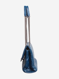 Chanel Blue 2014 large lambskin quilted Classic Single Flap bag