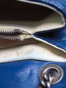 Chanel Blue 2014 large lambskin quilted Classic Single Flap bag