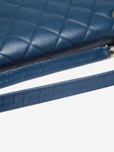 Chanel Blue 2014 large lambskin quilted Classic Single Flap bag