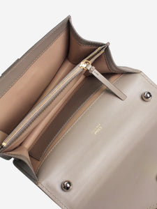 Chloe Neutral Aby chain leather padlock bag