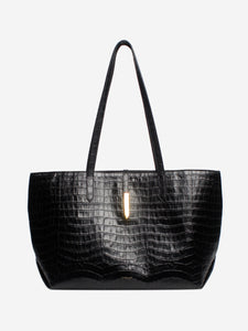 Demellier Black croc effect tote bag