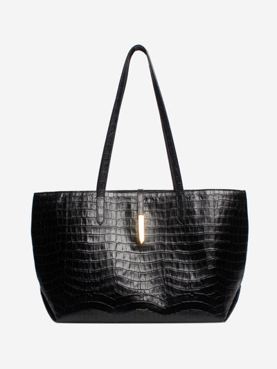 Black croc effect tote bag Tote Bags Demellier 