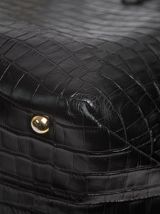 Demellier Black croc effect tote bag