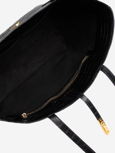 Demellier Black croc effect tote bag