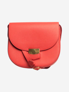 Celine Red Trotteur leather crossbody bag