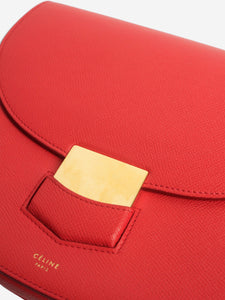 Celine Red Trotteur leather crossbody bag