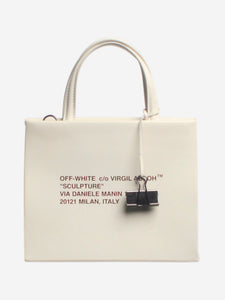 Off-White White floral embossed bag