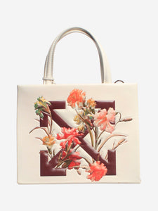 Off-White White floral embossed bag