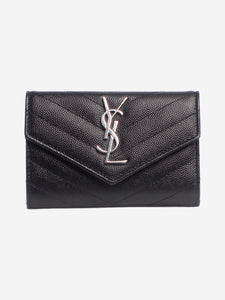 Saint Laurent Black Monogram Envelope purse