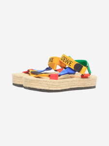Loewe Multicolour espadrille platform sandals - size EU 38