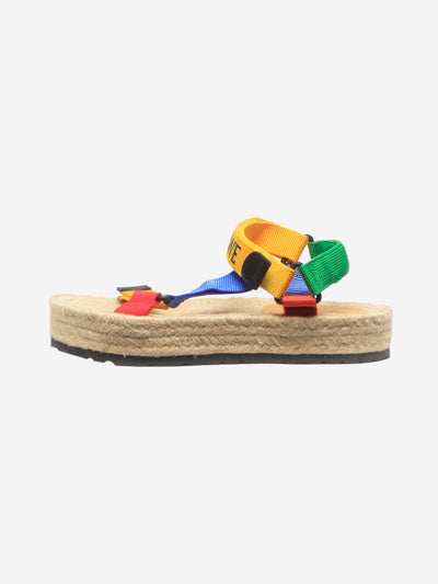 Multicolour espadrille platform sandals - size EU 38 Flat Sandals Loewe 