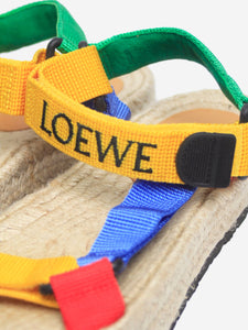 Loewe Multicolour espadrille platform sandals - size EU 38