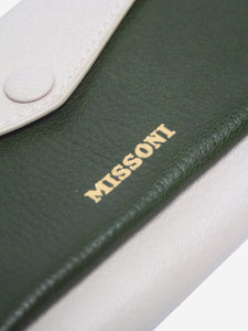 Missoni Green and cream mini two tone bag