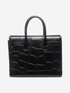 Saint Laurent Black Paris Sac de Jour Nano croc effect bag