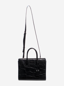 Saint Laurent Black Paris Sac de Jour Nano croc effect bag