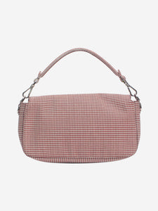 Fendi Red houndstooth Baguette shoulder bag