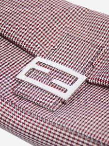 Fendi Red houndstooth Baguette shoulder bag