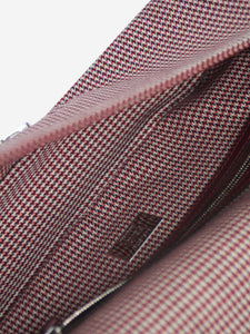 Fendi Red houndstooth Baguette shoulder bag