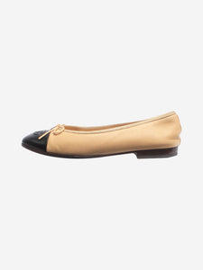 Chanel Beige leather ballet flats - size EU 38