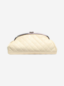 Chanel Cream leather clutch bag